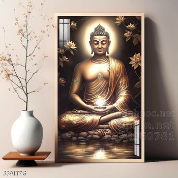 File tranh Phật giáo decor trang trí tường nhà phòng thờ