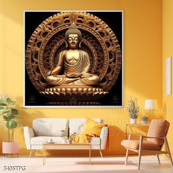 Tranh tranh trí tường phật giáo sang trọng