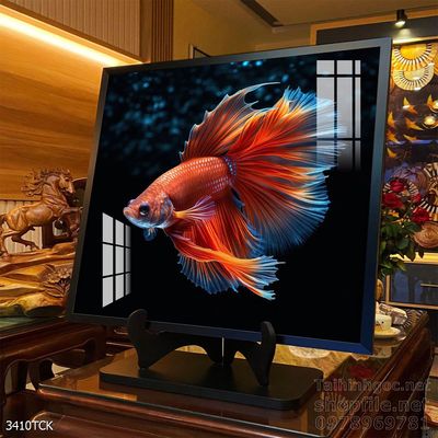 Tranh cá chép hoa sen cực đẹp