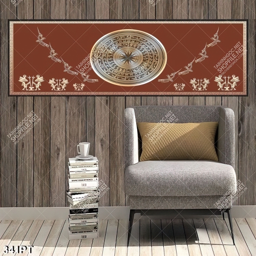 Tranh trống đồng nghệ thuật in uv