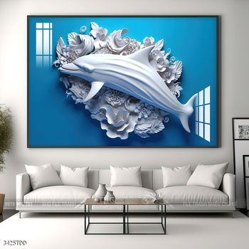 Tranh treo tường cá heo đại dương