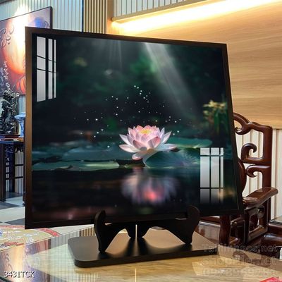 Tranh trang trí phòng khách cá chép hoa sen