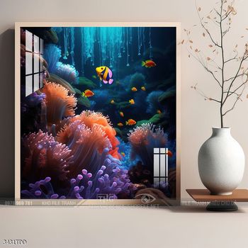 Tranh cá heo dưới lòng đại dương tuyệt đẹp