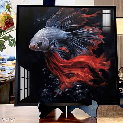 Tranh cá chép hoa sen