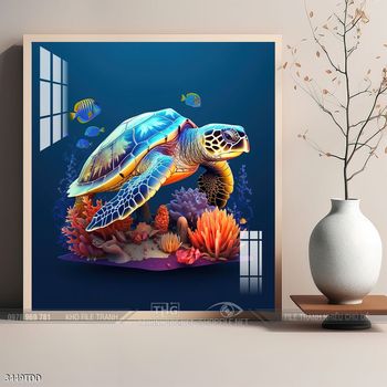 Tranh cá heo decor trang trí tường nhà