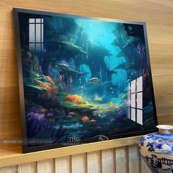 Tranh cá heo nghệ thuật độc đáo