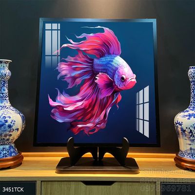 Tranh cá chép hoa sen