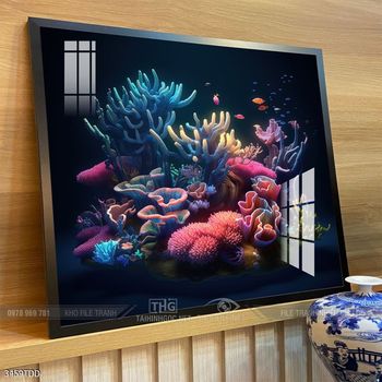 Tranh cá heo decor trang trí tường nhà