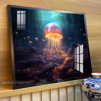 Tranh cá heo nghệ thuật độc đáo