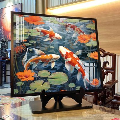 File tranh cá chép hoa sen mẫu mới nhất