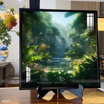 Tranh ly Cà Phê và hạt Cà Phê đẹp