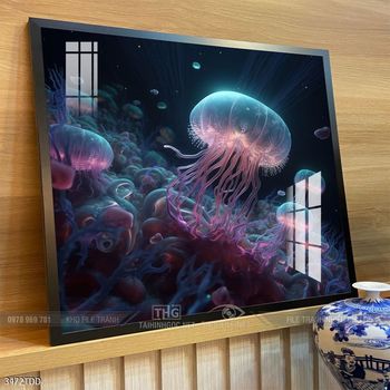 Tranh cá heo đẹp độc đáo