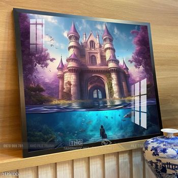 Tranh cá heo decor trang trí tường nhà