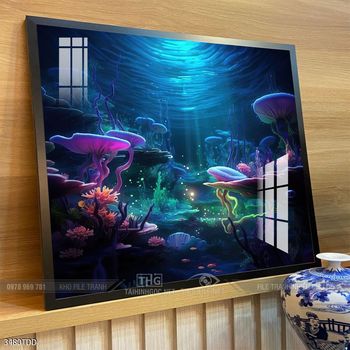 Tranh cá heo nghệ thuật độc đáo