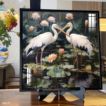 Tranh chim công hoa mẫu đơn đẹp và ý nghĩa