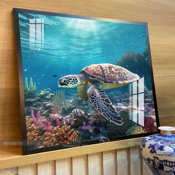 Tranh cá heo nghệ thuật độc đáo