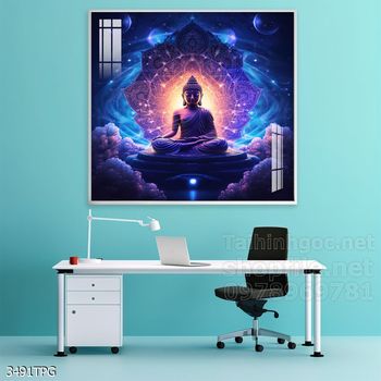 Tranh tranh trí tường phật giáo sang trọng