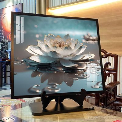 Tranh trang trí phòng khách cá chép hoa sen