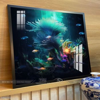 Tranh treo tường cá heo đại dương