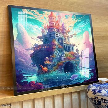 Tranh cá heo dưới lòng đại dương tuyệt đẹp