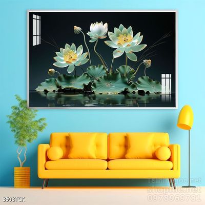 Tranh cá chép hoa sen đẹp mang nhiều ý nghĩa