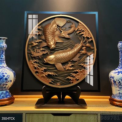 Tranh cá chép hoa sen