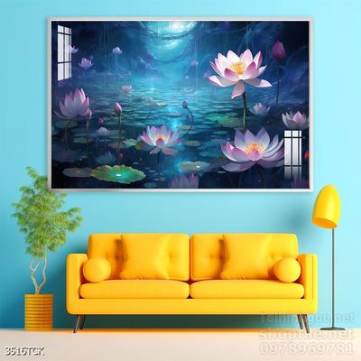 Tranh cá chép hoa sen cực đẹp