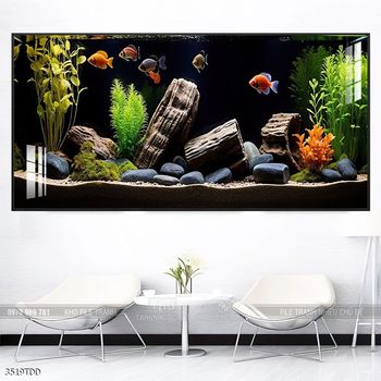 Tranh cá heo decor trang trí tường nhà