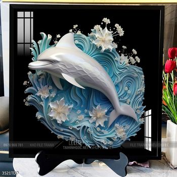 Tranh cá heo dưới lòng đại dương tuyệt đẹp