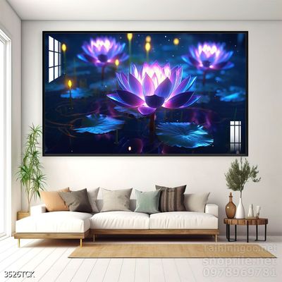 Tranh cá chép hoa sen treo tường mang nhiều ý nghĩa