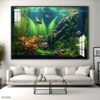 Tranh cá heo decor trang trí tường nhà