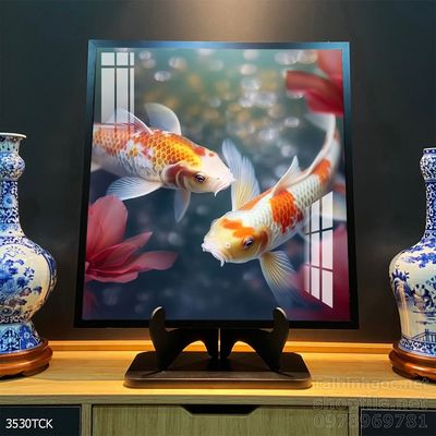 Tranh cá chép hoa sen đẹp mang nhiều ý nghĩa