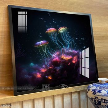 Tranh cá heo đẹp độc đáo