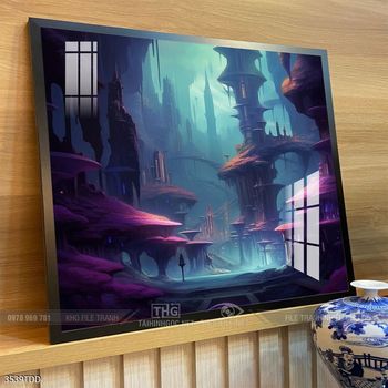 Tranh cá heo decor trang trí tường nhà