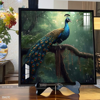 Tranh chim công hoa mẫu đơn đẹp và ý nghĩa