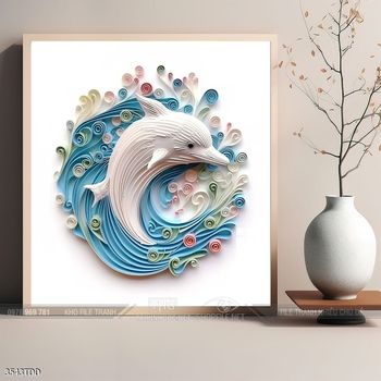 Tranh cá heo đẹp