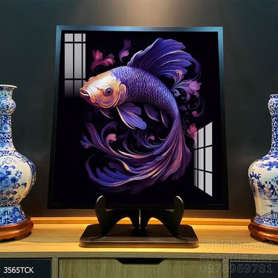 Tranh cá chép hoa sen đẹp mang nhiều ý nghĩa