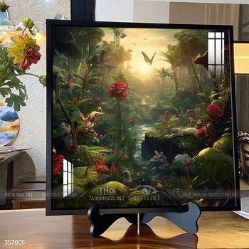 Tranh ly Cà Phê và hạt Cà Phê đẹp