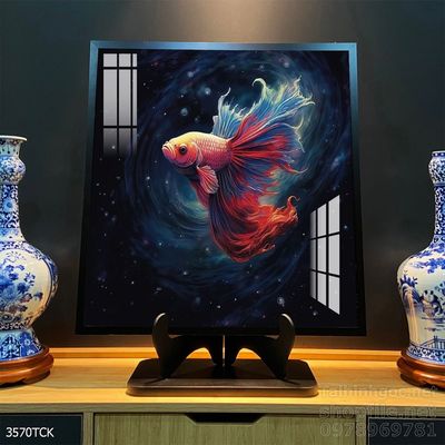 Tranh cá chép hoa sen treo tường mang nhiều ý nghĩa