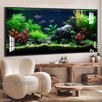 Tranh cá heo decor trang trí tường nhà