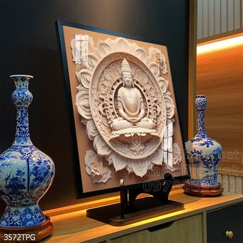 File tranh Phật giáo decor trang trí tường nhà phòng thờ