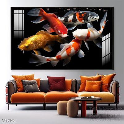 Tranh cá chép hoa sen