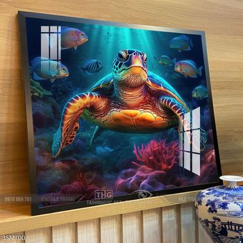 Tranh cá heo đại dương