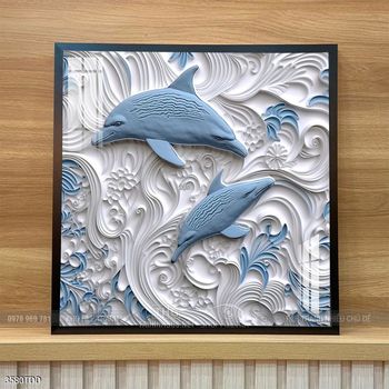Tranh treo tường những chú cá heo đáng yêu