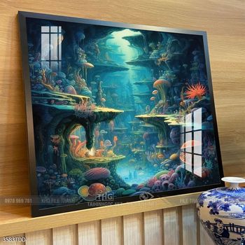 Tranh cá heo nghệ thuật độc đáo