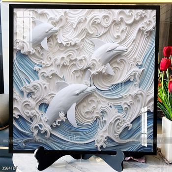 Tranh cá heo dưới lòng đại dương tuyệt đẹp