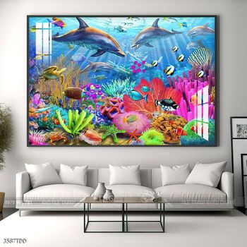 Tranh cá heo đại dương