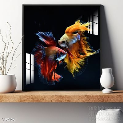 Tranh cá chép hoa sen đẹp mang nhiều ý nghĩa