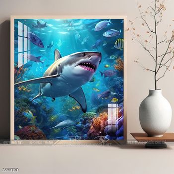 Tranh cá heo đẹp độc đáo