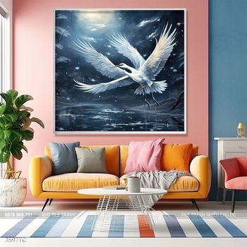 Tranh chim công hoa mẫu đơn đẹp và ý nghĩa